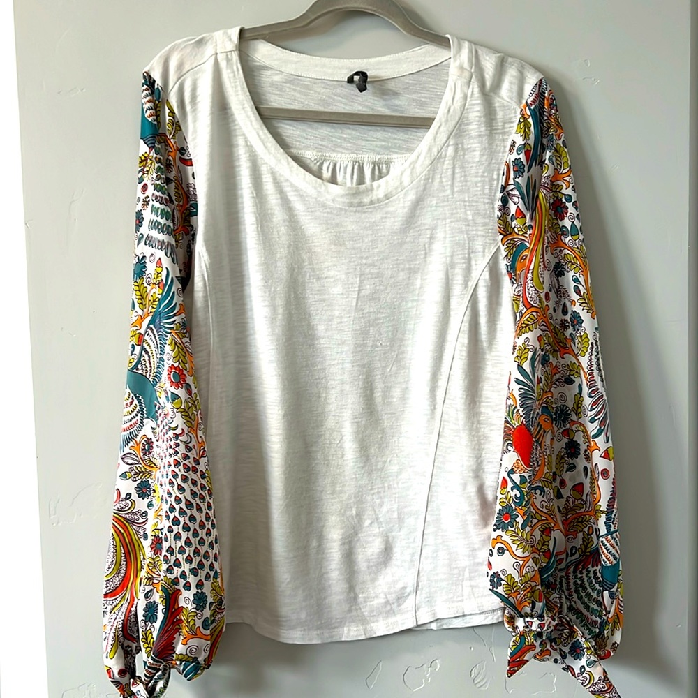 Anthropologie | Boho Balloon Sleeve Too | XL
